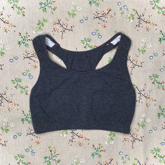 Fruit Of The Loom Sports Bra Tank Crop Dark Gray Size 34 Lounge Casual Workout - Picture 8 of 8